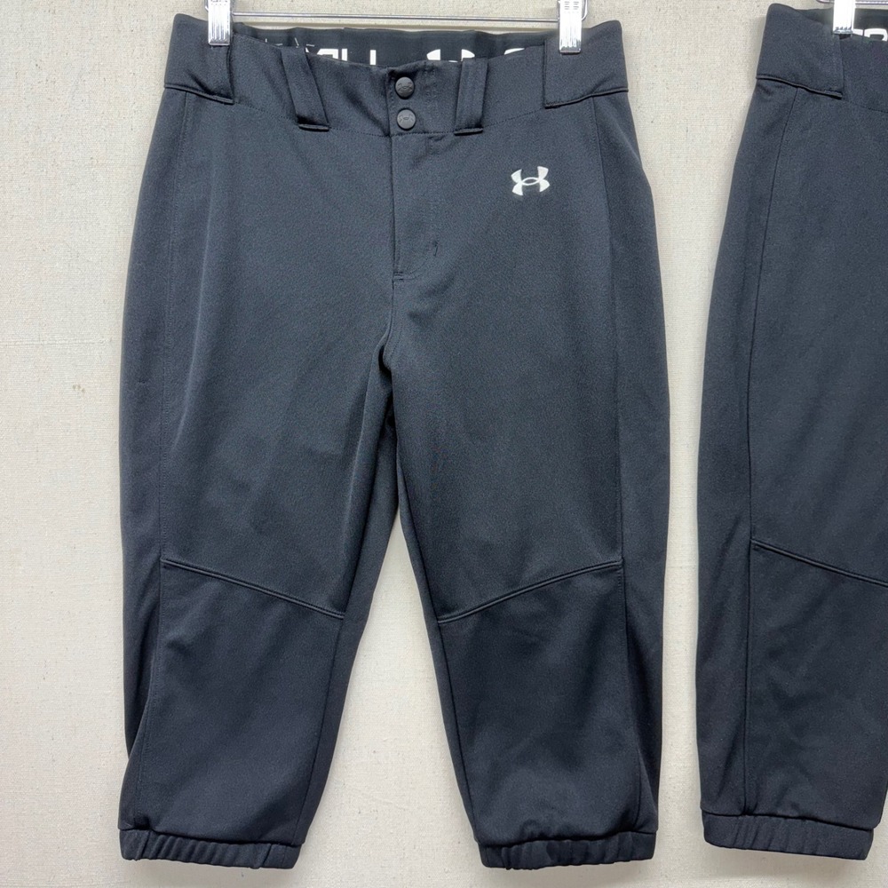 Under Armour Softball Pants Lot of 2 Black Girls M 1375665‎ Knickers Athletic - Picture 2 of 15